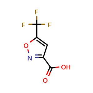 Chemical structure of 5-(Trifluoromethyl)isoxazole-3-carboxylic acid , CAS 625120-14-1, AChemBlock X200952