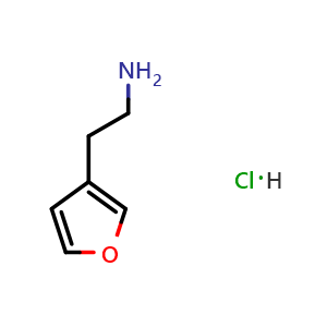 Chemical structure of 2-(Furan-3-yl)ethanamine hydrochloride , CAS 1989672-71-0, AChemBlock X200964