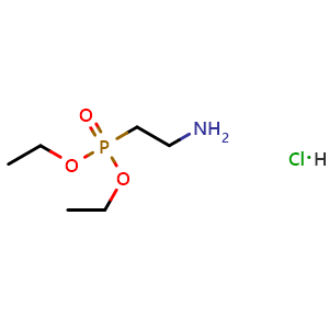 Chemical structure of Diethyl (2-aminoethyl)phosphonate hydrochloride , CAS 1089328-92-6, AChemBlock X200971