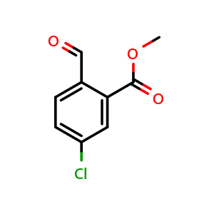 Chemical structure of Methyl 5-chloro-2-formylbenzoate , CAS 1203589-45-0, AChemBlock X200990