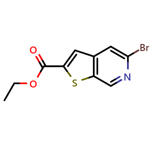 Chemical structure of Ethyl 5-bromothieno[2,3-c]pyridine-2-carboxylate , CAS 1610428-15-3, AChemBlock X200993