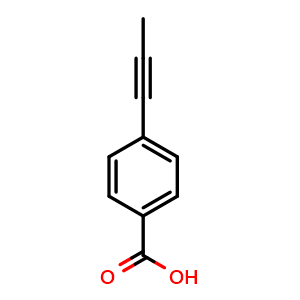 Chemical structure of 4-(Prop-1-yn-1-yl)benzoic acid , CAS 223562-52-5, AChemBlock X200995