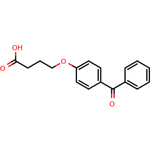 Chemical structure of 4-(4-Benzoylphenoxy)butanoic acid , CAS 604809-70-3, AChemBlock X200996