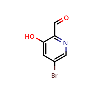 Chemical structure of 5-Bromo-3-hydroxypicolinaldehyde , CAS 1227582-97-9, AChemBlock X201011