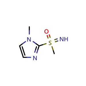 Chemical structure of 1-Methyl-2-(S-methylsulfonimidoyl)-1H-imidazole , CAS 2060044-60-0, AChemBlock X201069