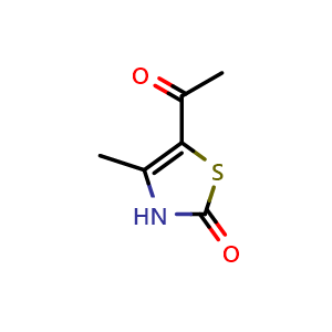 Chemical structure of 5-Acetyl-4-methylthiazol-2(3H)-one , CAS 32497-14-6, AChemBlock X201085