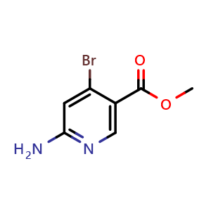 Chemical structure of Methyl 6-amino-4-bromonicotinate , CAS 1260667-30-8, AChemBlock X201120