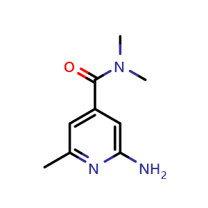 Chemical structure of 2-Amino-n,n,6-trimethylisonicotinamide , CAS 1372127-42-8, AChemBlock X201132