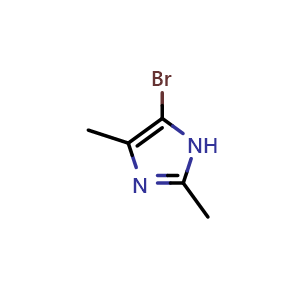 Chemical structure of 5-Bromo-2,4-dimethyl-1H-imidazole , CAS 1049118-07-1, AChemBlock X201147