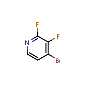 Chemical structure of 4-Bromo-2,3-difluoropyridine , CAS 1227597-53-6, AChemBlock X201172