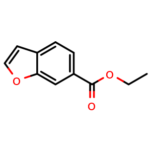 Chemical structure of Ethyl benzofuran-6-carboxylate , CAS 1289646-90-7, AChemBlock X201177