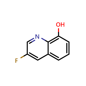 Chemical structure of 3-Fluoroquinolin-8-ol , CAS 142363-59-5, AChemBlock X201186