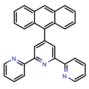 Chemical structure of 4'-(Anthracen-9-yl)-2,2':6',2''-terpyridine , CAS 163087-28-3, AChemBlock X201196