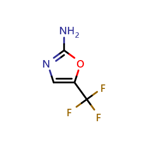Chemical structure of 5-(trifluoromethyl)oxazol-2-amine , CAS 714972-00-6, AChemBlock X201238