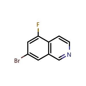Chemical structure of 7-Bromo-5-fluoroisoquinoline , CAS 2059937-78-7, AChemBlock X201277