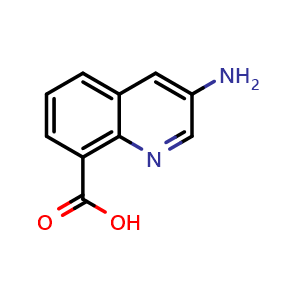 Chemical structure of 3-Aminoquinoline-8-carboxylic acid , CAS 1799412-39-7, AChemBlock X201296