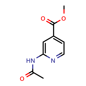 Chemical structure of Methyl 2-acetamidoisonicotinate , CAS 98953-21-0, AChemBlock X201304