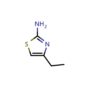 Chemical structure of 4-ethylthiazol-2-amine , CAS 34631-53-3, AChemBlock X201318