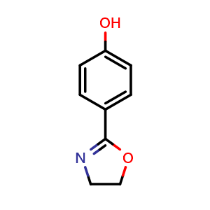 Chemical structure of 4-(4,5-Dihydrooxazol-2-yl)phenol , CAS 81428-58-2, AChemBlock X201337
