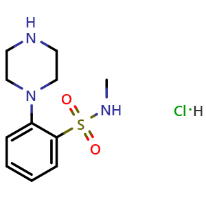 Chemical structure of N-methyl-2-(piperazin-1-yl)benzenesulfonamide hydrochloride , CAS 1251924-57-8, AChemBlock X201347