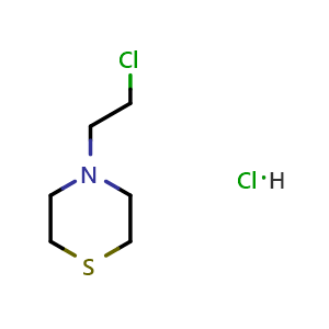 Chemical structure of 4-(2-Chloroethyl)thiomorpholine hydrochloride , CAS 89583-39-1, AChemBlock X201348