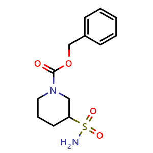Chemical structure of Benzyl 3-sulfamoylpiperidine-1-carboxylate , CAS 2146077-43-0, AChemBlock X201388