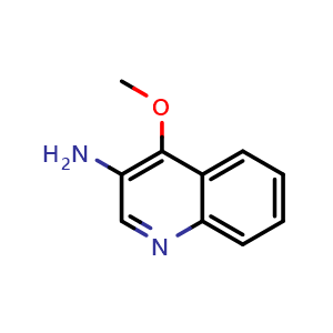 Chemical structure of 4-Methoxyquinolin-3-amine , CAS 103040-77-3, AChemBlock X201439