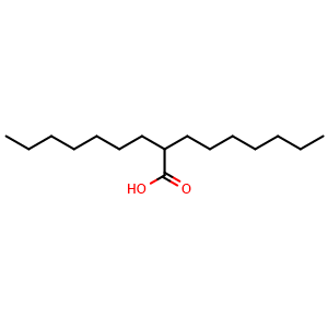 Chemical structure of 2-Heptylnonanoic acid , CAS 619-38-5, AChemBlock X201448