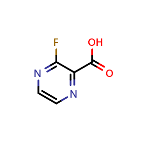 Chemical structure of 3-Fluoropyrazine-2-carboxylic acid , CAS 929022-78-6, AChemBlock X201450