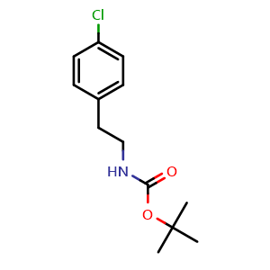 Chemical structure of Tert-butyl (4-chlorophenethyl)carbamate , CAS 167886-56-8, AChemBlock X201461
