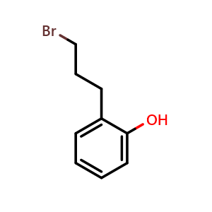 Chemical structure of 2-(3-Bromopropyl)phenol , CAS 57027-76-6, AChemBlock X201473
