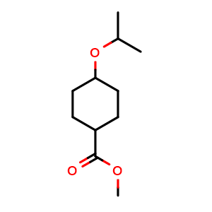 Chemical structure of Methyl 4-isopropoxycyclohexanecarboxylate , CAS 1224582-23-3, AChemBlock X201491