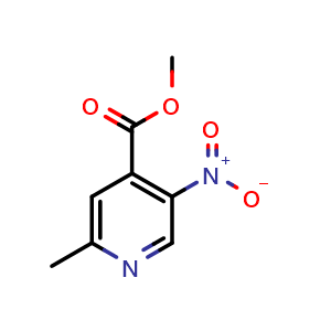 Chemical structure of Methyl 2-methyl-5-nitroisonicotinate , CAS 139004-86-7, AChemBlock X201494