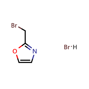 Chemical structure of 2-(Bromomethyl)oxazole hydrobromide , CAS 2624134-12-7, AChemBlock X201504