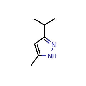 Chemical structure of 3-Isopropyl-5-methyl-1H-pyrazole , CAS 91724-94-6, AChemBlock X201519
