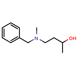 Chemical structure of 4-(Benzyl(methyl)amino)butan-2-ol , CAS 865864-31-9, AChemBlock X201527