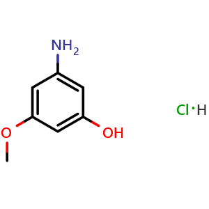 Chemical structure of 3-Amino-5-methoxyphenol hydrochloride , CAS 1803580-66-6, AChemBlock X201535