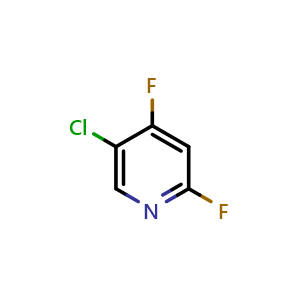 Chemical structure of 5-Chloro-2,4-difluoropyridine , CAS 1807257-52-8, AChemBlock X201537