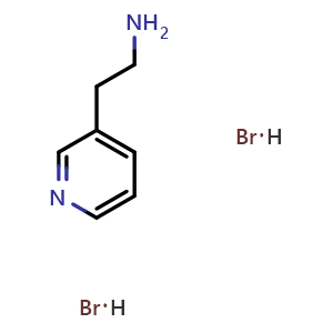 Chemical structure of 3-(2-Aminoethyl)pyridine dihydrobromide& , CAS 307496-23-7, AChemBlock X201540