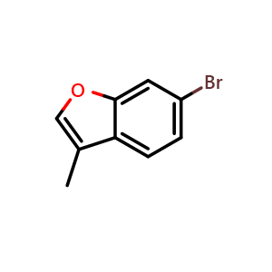 Chemical structure of 6-Bromo-3-methylbenzofuran , CAS 33118-86-4, AChemBlock X201547