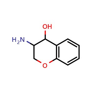 Chemical structure of 3-Aminochroman-4-ol , CAS 412341-47-0, AChemBlock X201579