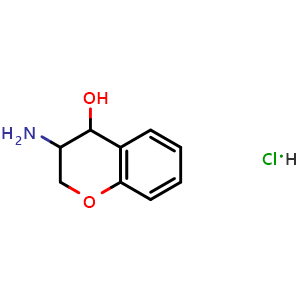 Chemical structure of 3-Aminochroman-4-ol hydrochloride , CAS 14110-56-6, AChemBlock X201585