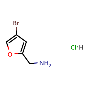 Chemical structure of (4-Bromofuran-2-yl)methanamine hydrochloride , CAS 1956325-03-3, AChemBlock X201603