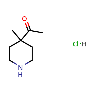 Chemical structure of 1-(4-Methylpiperidin-4-yl)ethanone hydrochloride , CAS 2566476-29-5, AChemBlock X201604