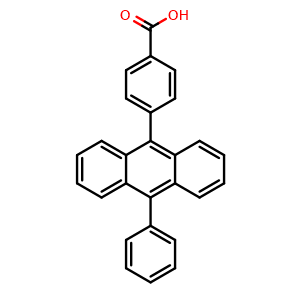 Chemical structure of 4-(10-Phenylanthracen-9-yl)benzoic acid , CAS 1877285-47-6, AChemBlock X201616