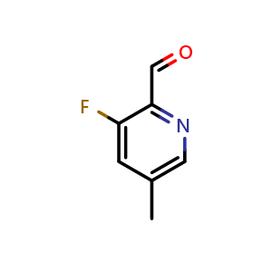Chemical structure of 3-Fluoro-5-methylpicolinaldehyde , CAS 1256822-25-9, AChemBlock X201627