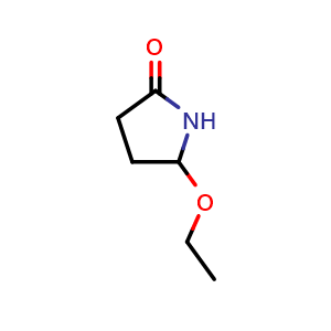 Chemical structure of 5-Ethoxypyrrolidin-2-one , CAS 39662-63-0, AChemBlock X201639