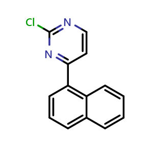 Chemical structure of 2-Chloro-4-(naphthalen-1-yl)pyrimidine , CAS 954237-37-7, AChemBlock X201664