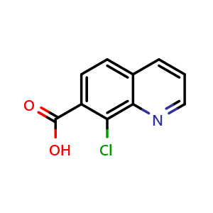 Chemical structure of 8-Chloroquinoline-7-carboxylic acid , CAS 945470-49-5, AChemBlock X201665