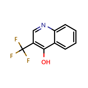 Chemical structure of 3-(Trifluoromethyl)quinolin-4-ol , CAS 1261767-10-5, AChemBlock X201666